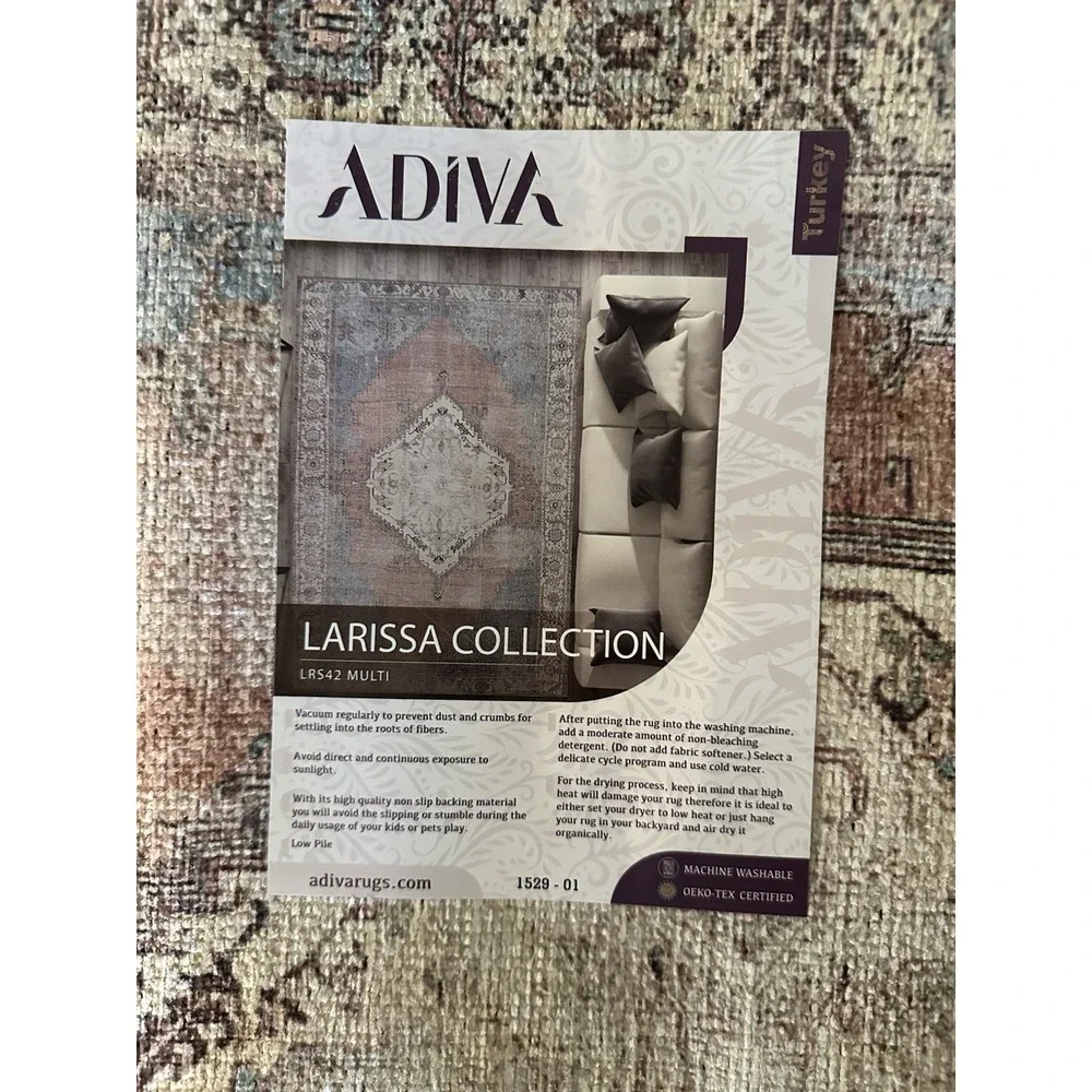 Machine Washable Rug Adiva Larissa 2'6